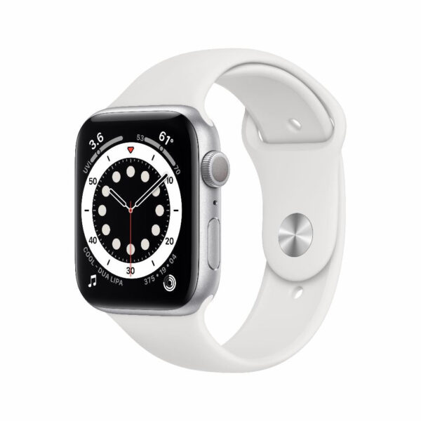 Refurbished Apple Watch Series 6 cellular 44mm Wit Gebruikt