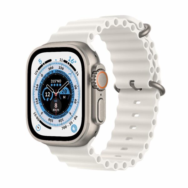 Refurbished Apple Watch Ultra 1 49 mm Ocean Wit Gebruikt