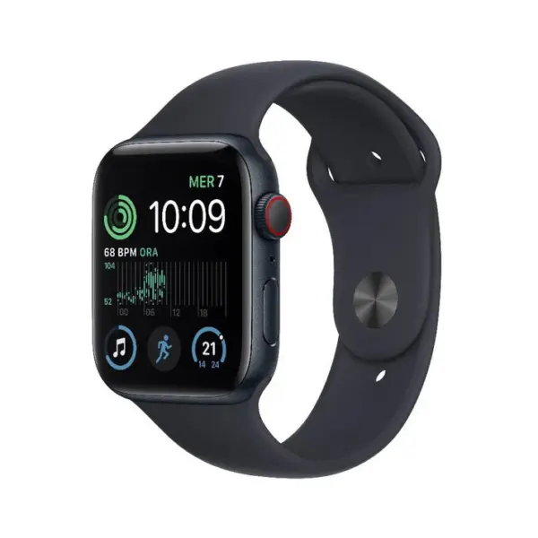 Refurbished Apple Watch SE 2020 40 MM Aluminium Zwart 4G met Zwart sportbandje Als nieuw Ja