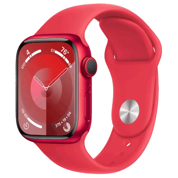 Refurbished Apple Watch Series 9 45mm Rood Gebruikt