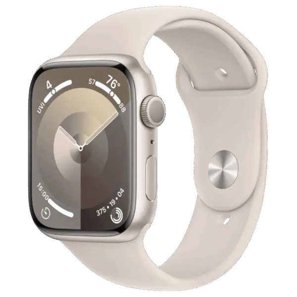Refurbished Apple Watch Series 9 45mm Goud Gebruikt