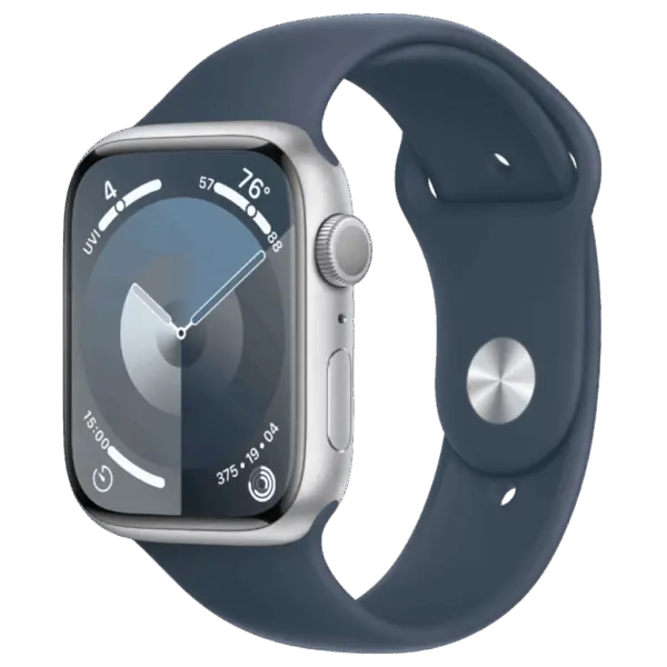 Refurbished Apple Watch Series 9 45mm Zilver Gebruikt