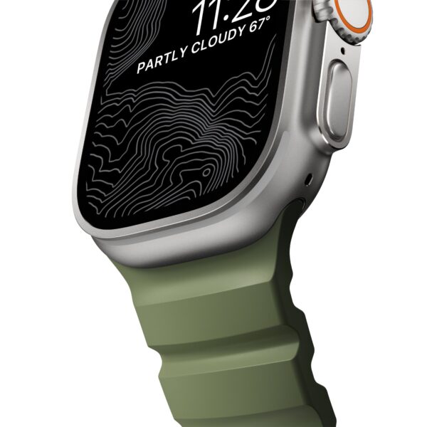 Nomad Rocky Point horlogeband / natural hardware 45/46/49mm - Forest