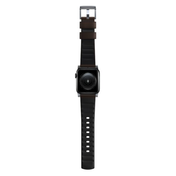 Nomad Active Pro lederen horlogeband brown / zilveren hardware 45/46/49 mm - Classic Brown