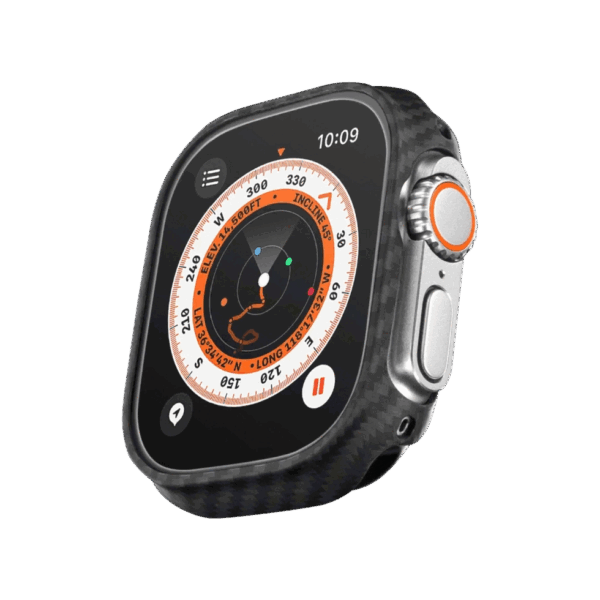 Pitaka Air hoesje Apple Watch Ultra 49mm - 600D Black/Grey (Twill)