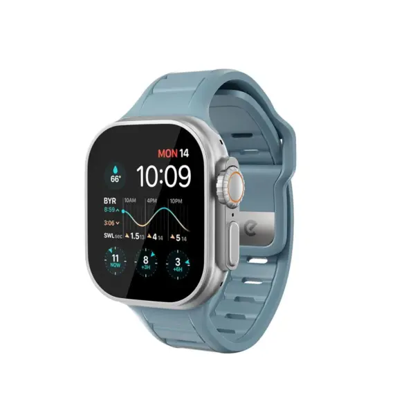 Keybudz Journey FKM horlogeband 44/45/46/49mm - Tidal Blue