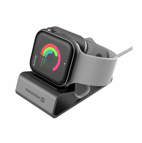 Swissten Swissten Aluminium standaard - Geschikt voor Apple Watch - Grijs