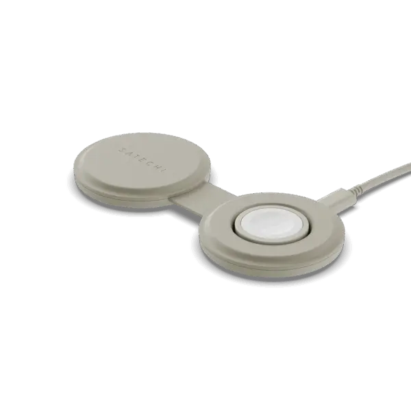 Satechi OntheGo 2-in-1 wireless oplader (15W) - Sand
