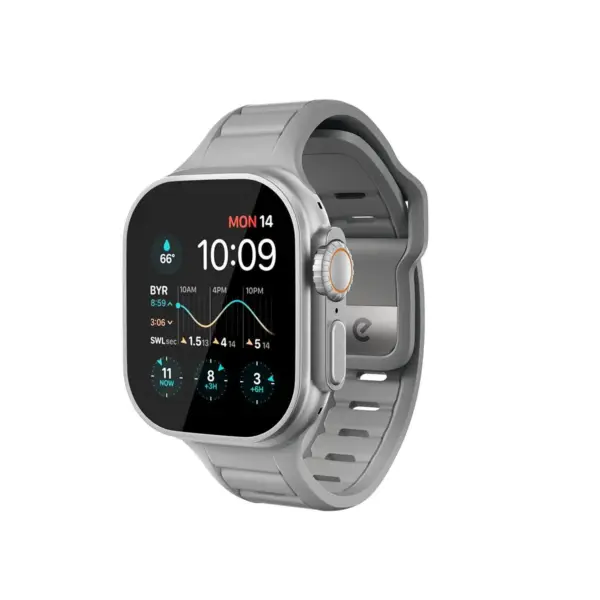 Keybudz Journey FKM horlogeband 44/45/46/49mm - Stone Grey
