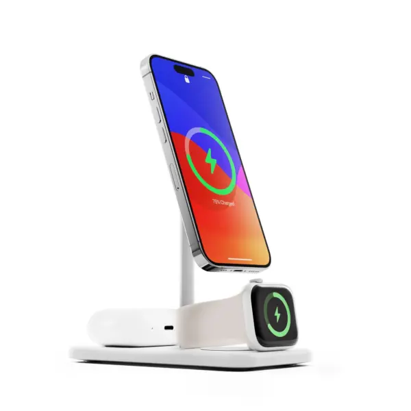 Twelve South HiRise 3 Deluxe 3-in-1 draadloze oplader Qi2 - White